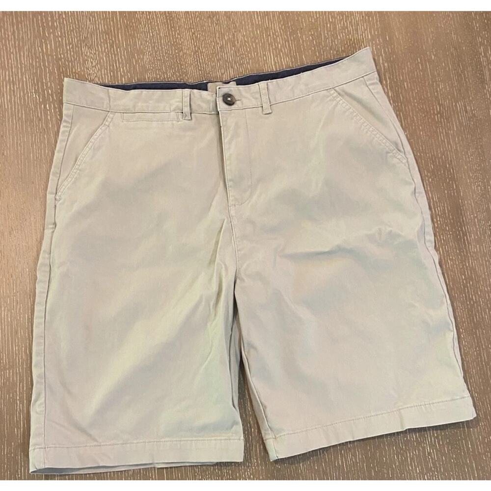 Jachs Shorts Men's Flat Front Cotton Beige Size 36 Casual Golf Preppy Travel
